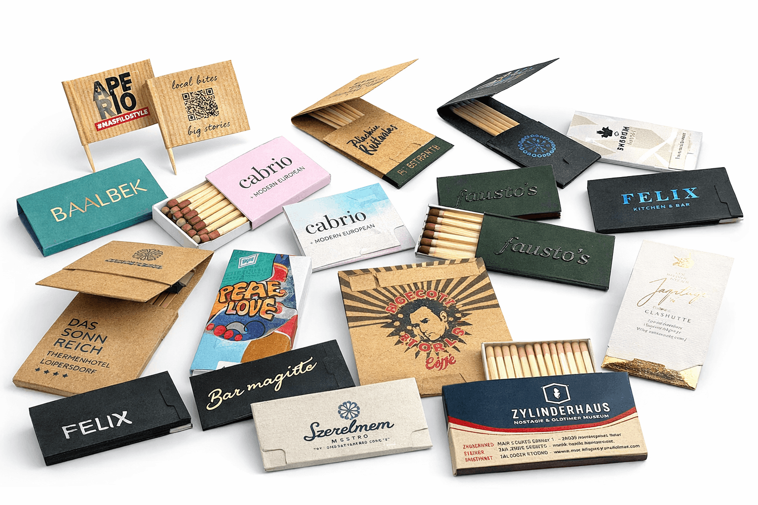 Pickinfo márkázott gyufa, fogpiszkálók